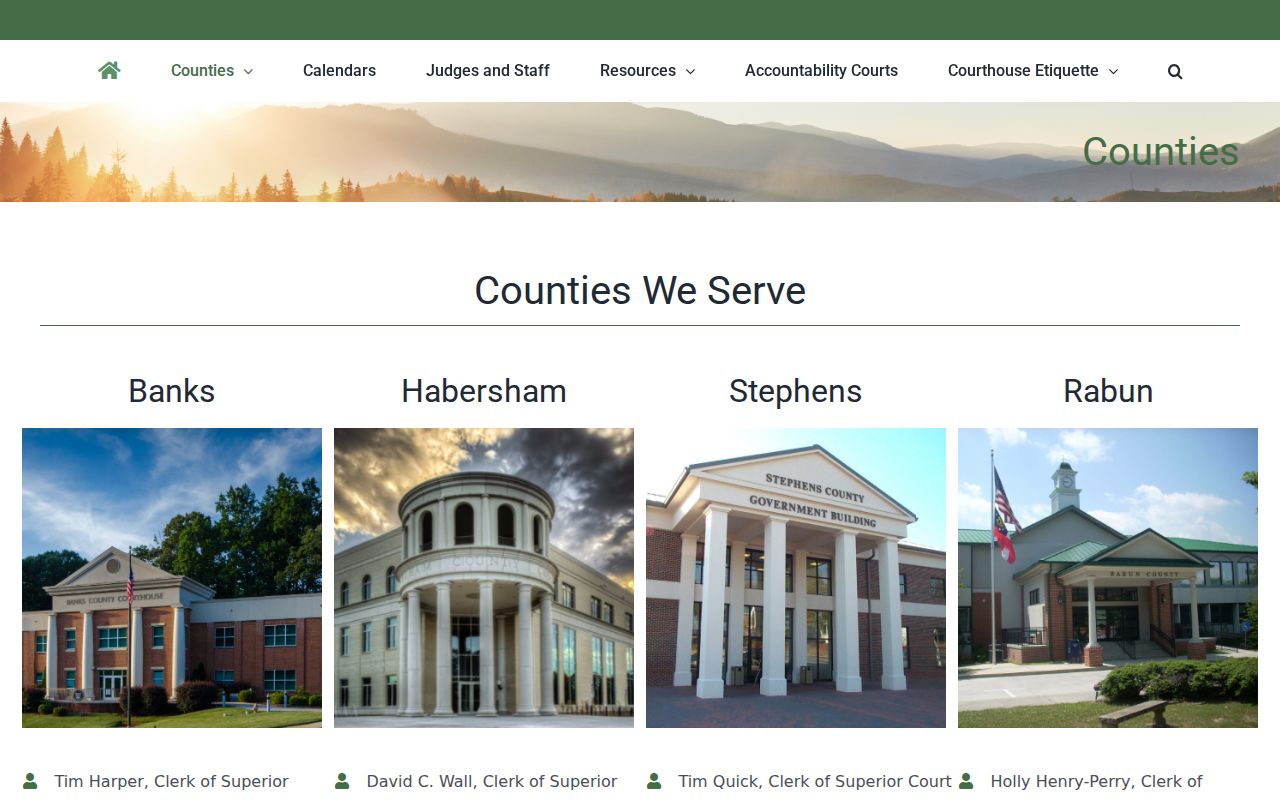 Habersham County criminal court record clerk address