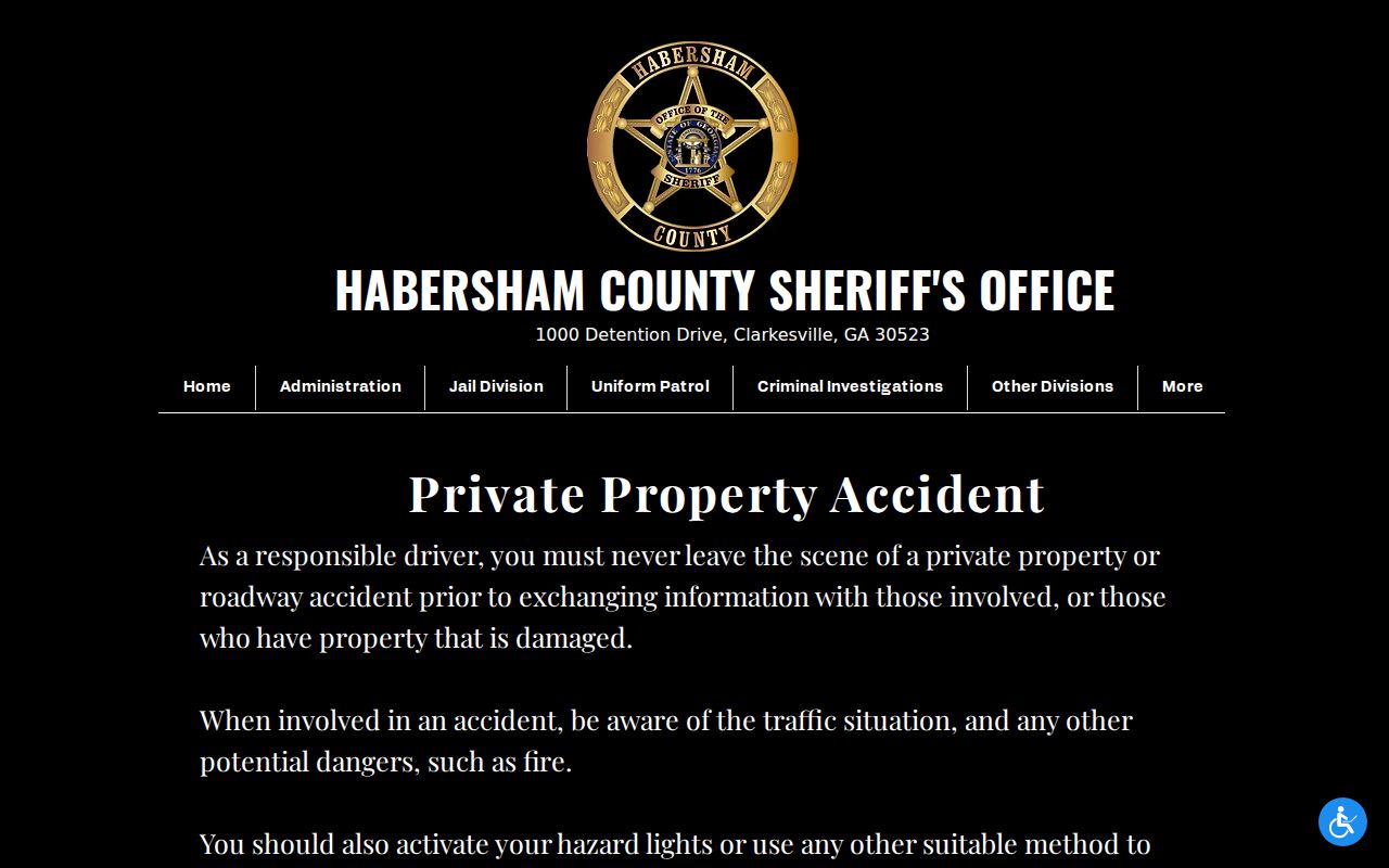 Habersham County arrest report and sheriff service guidance