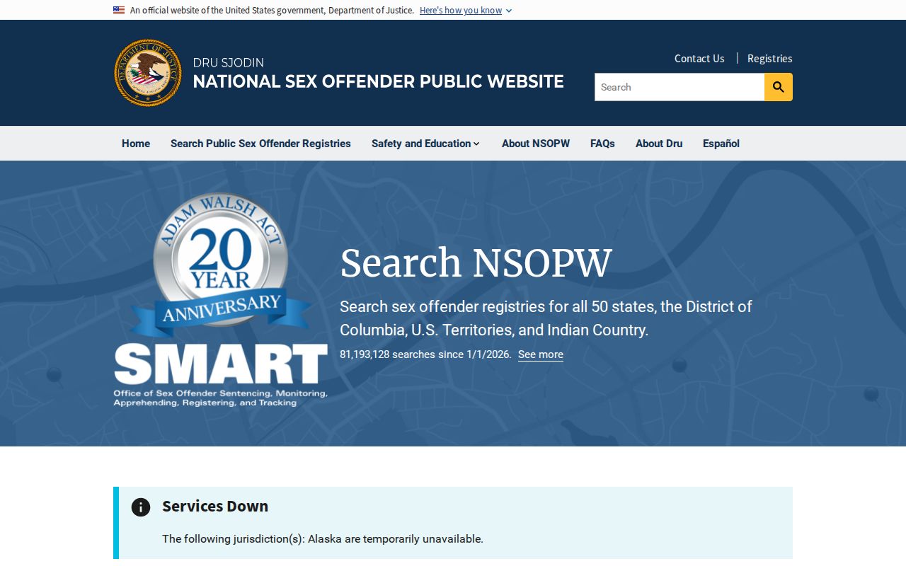 Habersham County sex offender check through national NSOPW